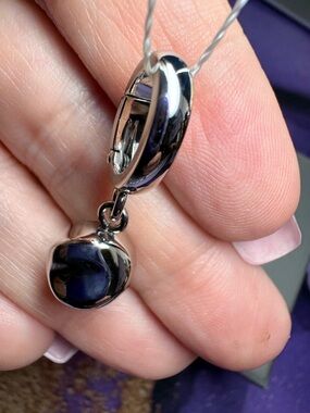 Calvin Klein Polished Silver Bell Charm with Hoop & case